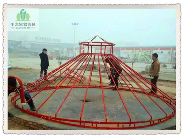 蒙古包安装图片